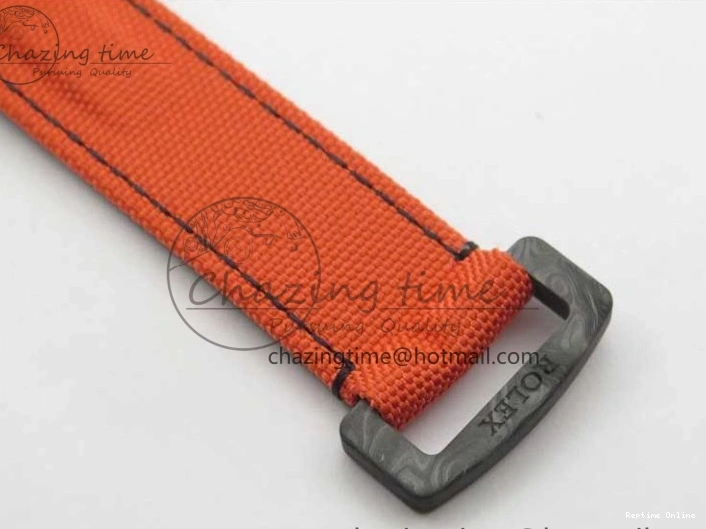 0503 AllSeason Daytona DIW Carbon OMF Best Edition Carbon Orange Dial on Orange Nylon Strap A 2845